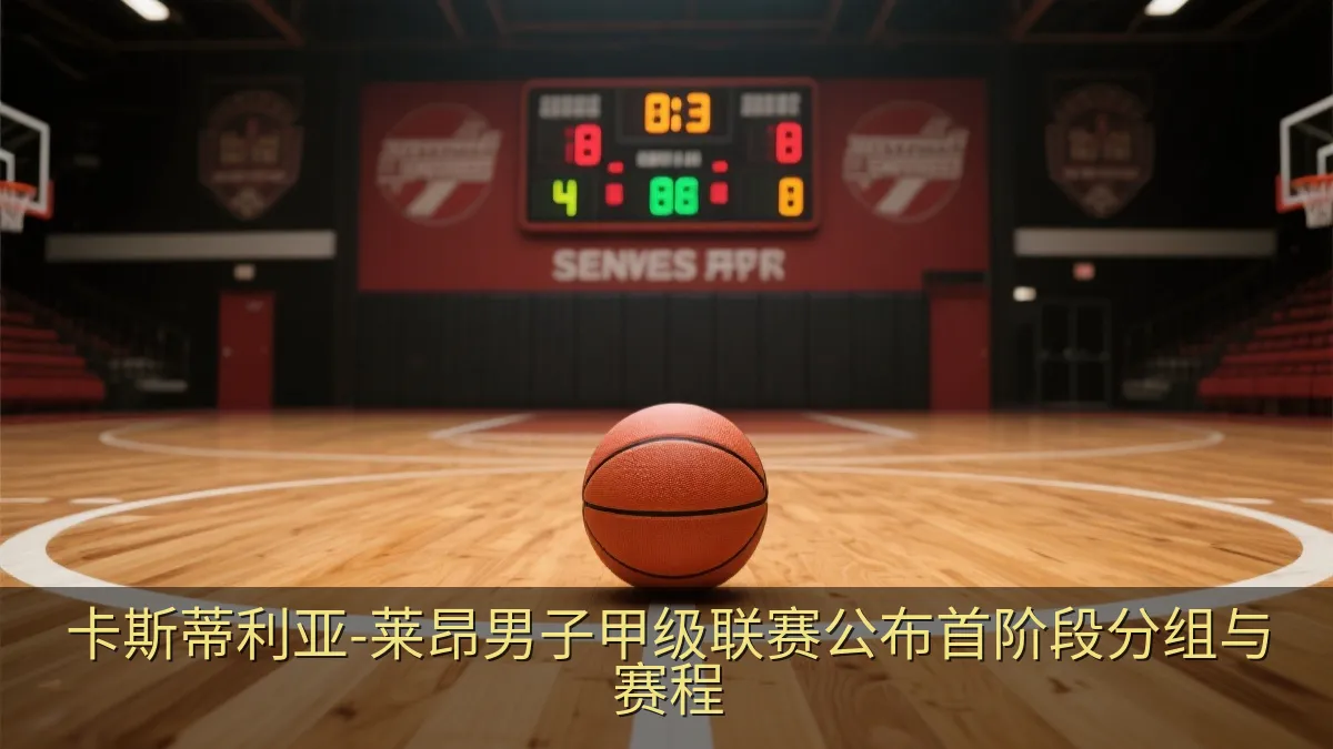 篮球场上的比赛用球与记分牌氛围图